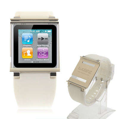 Multi-Touch Silicon Watch Band / Wrist Strap for iPod nano 6 (White)