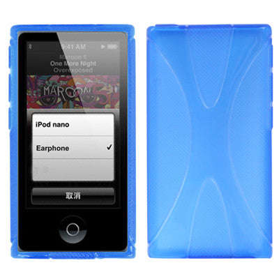 X-Shaped TPU Case for iPod nano 7 (Blue)