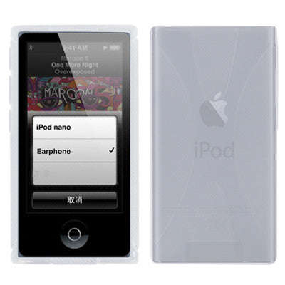 X-Shaped TPU Case for iPod nano 7(Transparent)