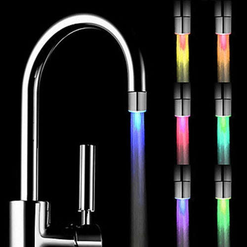 Color Water Tap Faucet Glow Shower Head Colorful LED Light