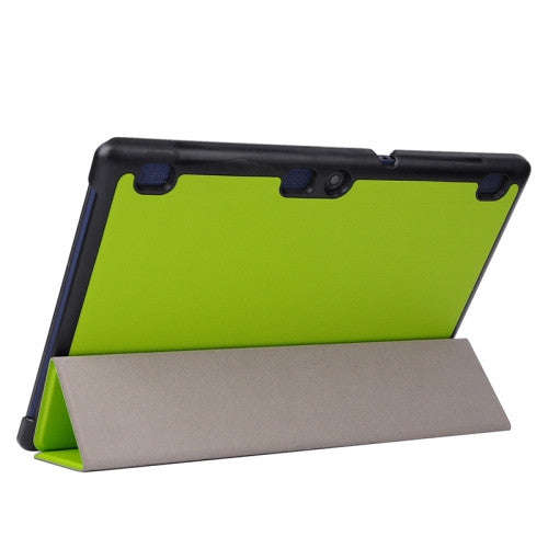 Karst Texture Horizontal Flip Solid Color Leather Case with Three-Folding Holder for Lenovo Tab2 ...