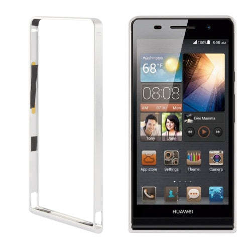 Detachable Premium Metal Frame with Screwdriver & Screw for Huawei Ascend P6   (Silver)