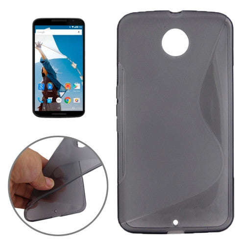 S Line Anti-slip Frosted TPU Protective Case for Google Nexus 6(Grey)