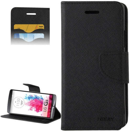 Cross Texture Horizontal Flip Magnetic Buckle Leather Case with Wallet & Card Slots & Holder for ...