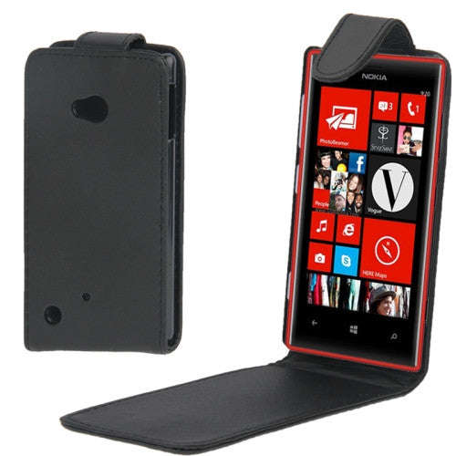 Vertical Flip Leather Case for Nokia Lumia 720 (Black)
