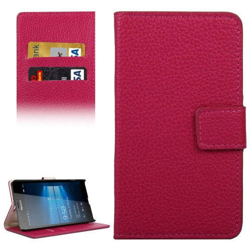 Litchi Texture Horizontal Flip Leather Case with Holder & Card Slots & Wallet for Microsoft Lumia...