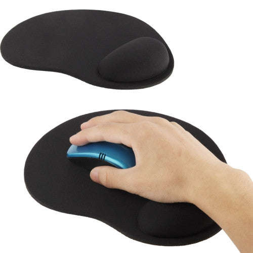 Cloth Gel Wrist Rest Mouse Pad(Black)