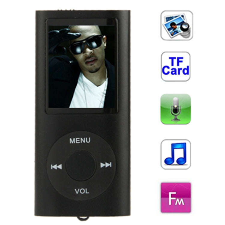1.8 inch TFT Screen Metal MP4 Player with TF Card Slot Support Recorder FM Radio E-Book and Calen...