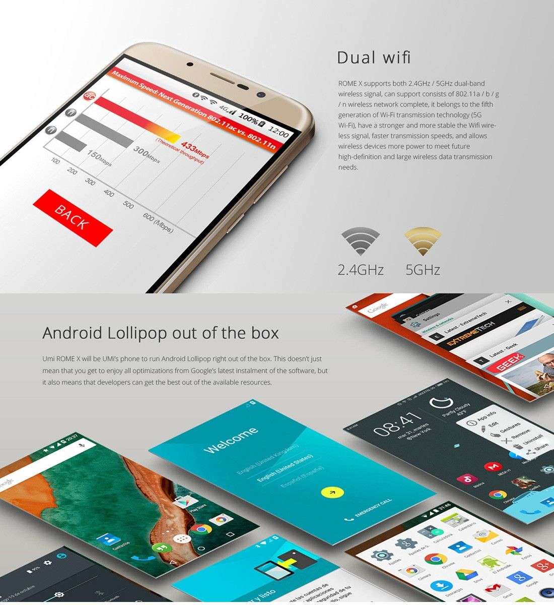 UMI ROME X 8GB, Network: 3G (Black)