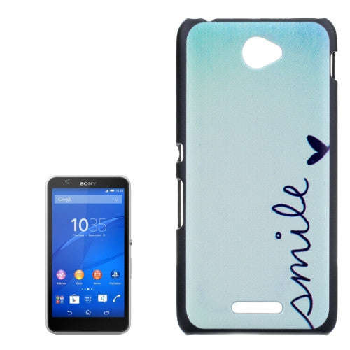 Smile Pattern PU Protective Case for Sony Xperia E4