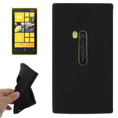 Pure Colour Silicone Case for Nokia Lumia 920(Black)