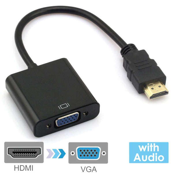 Full HD 1080P HDMI to VGA + Audio Output Cable for Computer / DVD / Digital Set-top Box / Laptop...