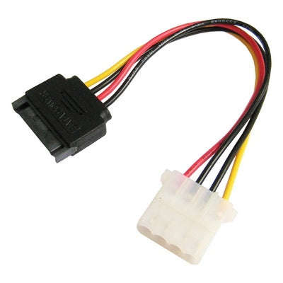 15 Pin IDE Male to 4 Pin SATA Female Molex Power Cable Length: 15.3CM