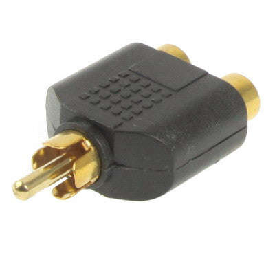 RCA plug to 2x RCA Sockets (Gold Plated)