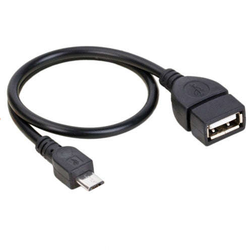 USB 2.0 AF to Micro USB 5 Pin Male OTG Adapter Cable, Length: 30cm