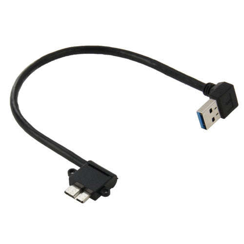 90 Degree USB 3.0 to Micro 3.0 Data Cable for Samsung Galaxy Note III / N9000 Length: 26cm
