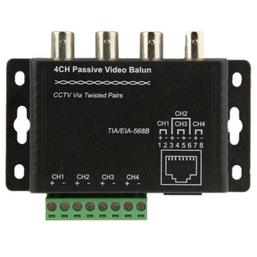 X204-C CCTV Accessories / Video Balun - 4CH Passive UTP Video Balun
