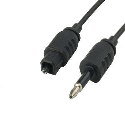 TOSLink Male to 3.5mm Male Digital Optical Audio Cable Length: 0.8m OD: 2.2mm