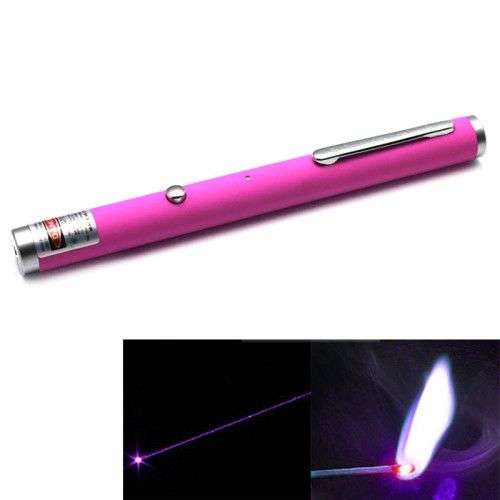 4mw 405nm Purple Beam Laser Stage Pen Built-in Battery(Magenta)