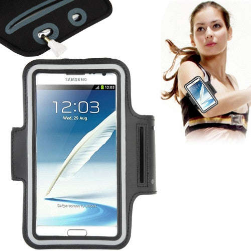 Universal PU Sports Armband Case with Earphone Hole for Samsung Galaxy Note 5 / 4 / Note III / II...