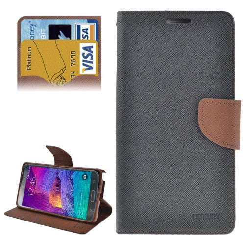 Cross Texture Horizontal Flip Leather Case Cover with Credit Card Slots for Samsung Galaxy Note 4...