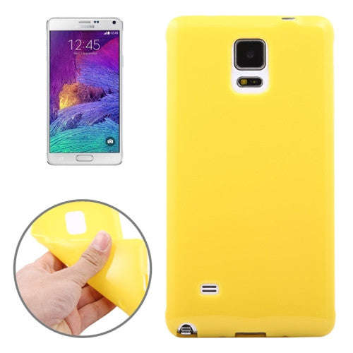 Smooth Surface TPU Case for Samsung Galaxy Note 4(Yellow)