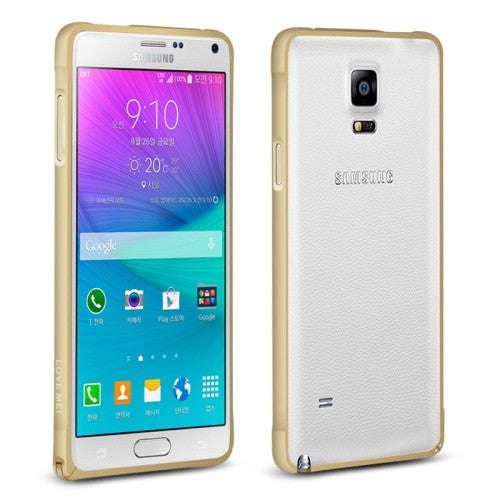 LOVE MEI Curved Metal Aluminium Bumper Frame for Samsung Galaxy Note 4 / N910(Gold)
