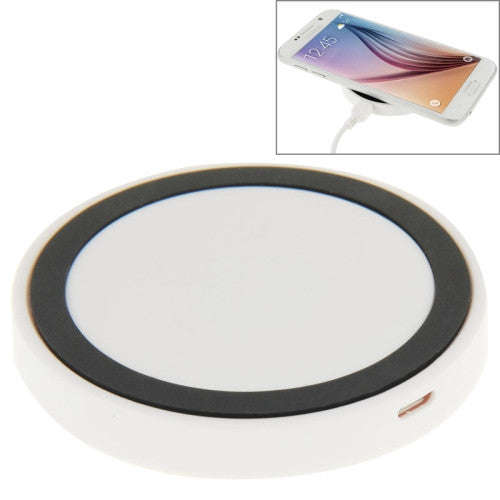 Qi Standard Wireless Charging Pad for Samsung / Nokia / HTC and Other Mobile Phones (White + Black)
