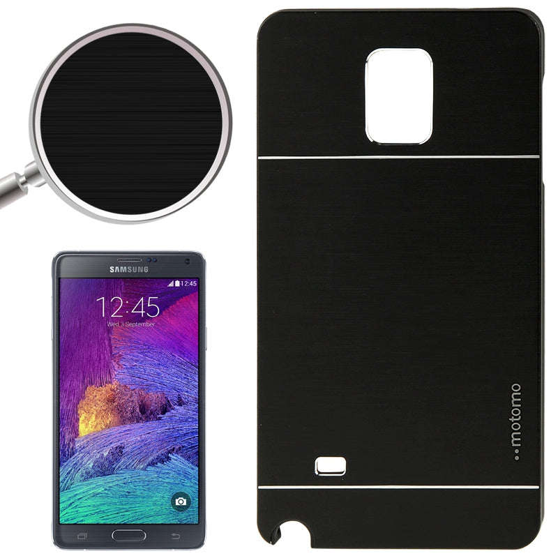 2 in 1 Brushed Texture Metal & Plastic Protective Case for Samsung Galaxy Note 4 / N910(Black)