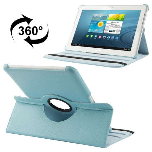 360 Degree Rotatable Litchi Texture Leather Case with Holder for Samsung Galaxy Tab 2 (10.1) / P5...