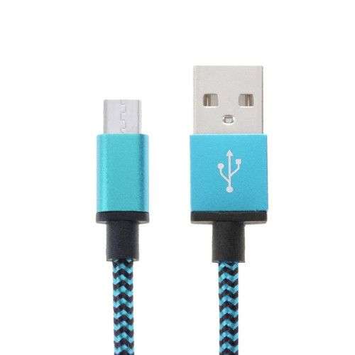 2m Woven Style Micro USB to USB 2.0 Data / Charger Cable for Samsung Galaxy S6 / S5 / S IV / Note...