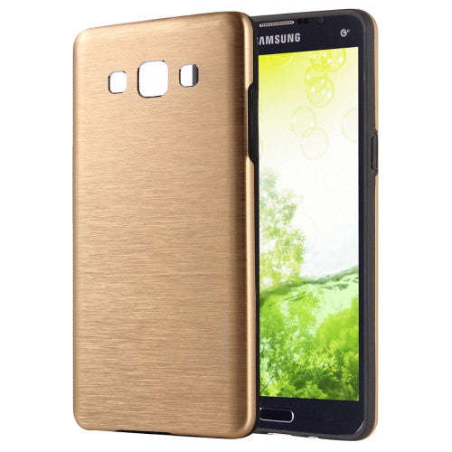 For Samsung Galaxy A3 / A300 MOTOMO Brushed Texture Metal + TPU Protective Case (Gold)
