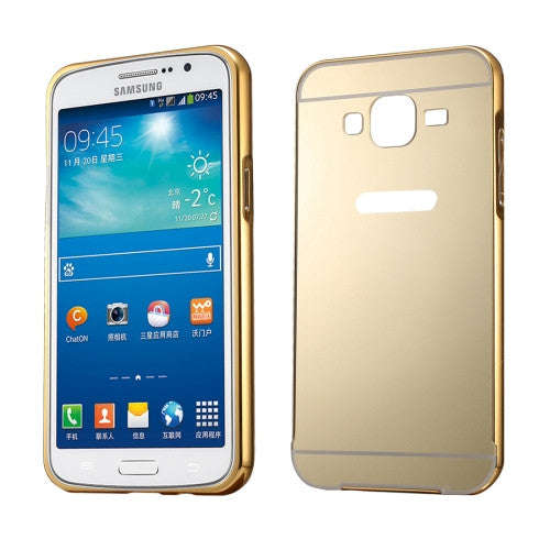 Fashionable Electroplating Push Pull Back Shell Cover + Metal Bumper Frame for Samsung Galaxy Gra...