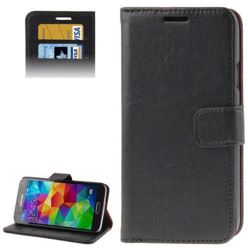 Fine Sheepskin Texture Flip Leather Case with Card Slots & Holder for Samsung Galaxy S5 / G900 (B...