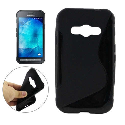 For Samsung Galaxy Xcover 3 / G388F S-Shaped Frosted TPU Case (Black)