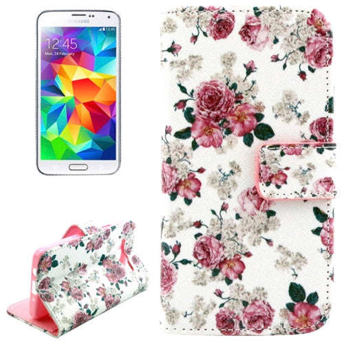 Chinese Rose Pattern Leather Case with Holder & Card Slot & Wallet for Samsung Galaxy Grand Prime...