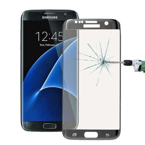 Colorized Tempered Glass Full Screen Film for Samsung Galaxy S7 Edge / G935 - Black