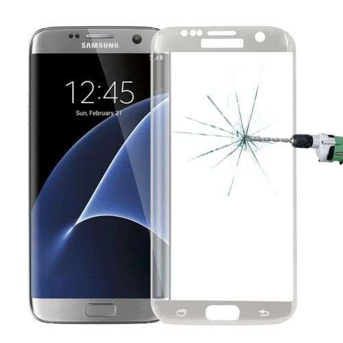 Colorized Tempered Glass Full Screen Film for Samsung Galaxy S7 Edge / G935 - Silver