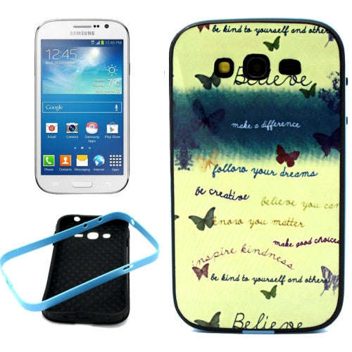 Dreamy Butterflies Pattern Plain Weave Texture Synthetic Rubber Plastic Material Combination Case...