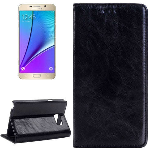 Crazy Horse Texture Horizontal Flip Solid Color Genuine Leather Case with Holder and Card Slot fo...