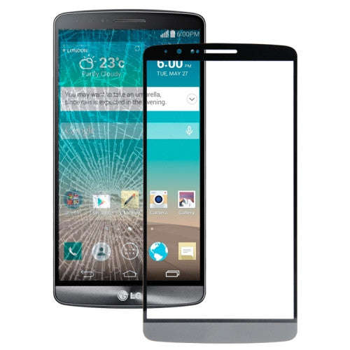 Original Front Screen Outer Glass Lens for LG G3 / D855 / D850(Grey)