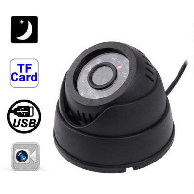 USB Motion Detection Night Vision Home Security DVR Dome Camera with TF Card Slot Support Loop Re...