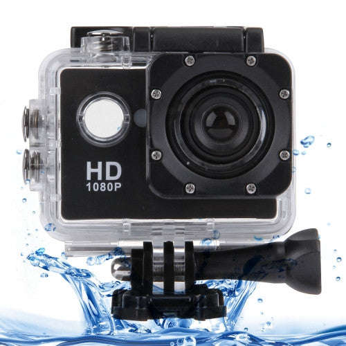 A7 HD 1080P 2.0 inch LCD Screen Sports Camcorder with Waterproof Case 30m Waterproof(Black)