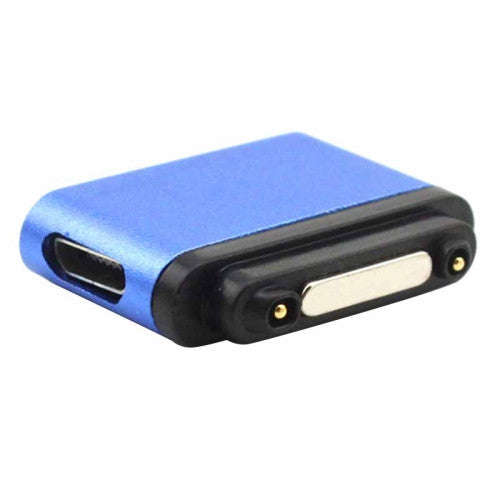 LED Aluminum Micro USB to Magnetic Charger Adapter for Sony Xperia Z3 / Z2 / Z1 / L39h(Blue)