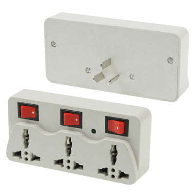 Plug Adapter Travel Power 3 x UK Plug to AU Plug Adaptor with Switch