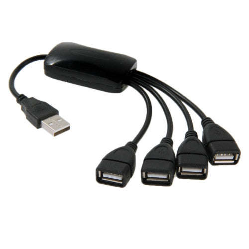 Universal 4 Port USB 2.0 480Mbps High Speed Cable Hub for PC(Black)