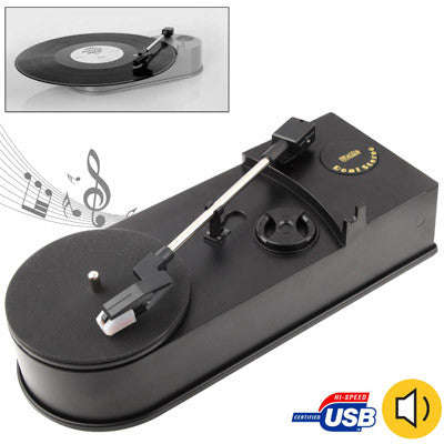 EC008B USB Mini Phonograph / Turntable / Vinyl Turntables Audio Player Support Turntable Convert ...