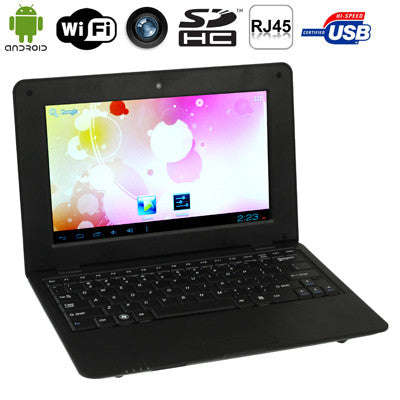 Android 5.1 Notebook PC 8GB 10.1 inch CPU: VIA8880 Quad Core 1.3GHz RAM: 1GB(Black)