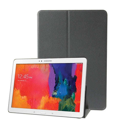 For Samsung Galaxy Tab Pro 10.1 / SM-T520 Sand Texture Flip Leather Case with Holder(Grey)