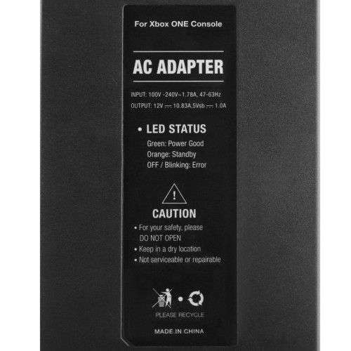 EU Plug AC Power Supply / AC Adapter for Xbox One Console (Black)